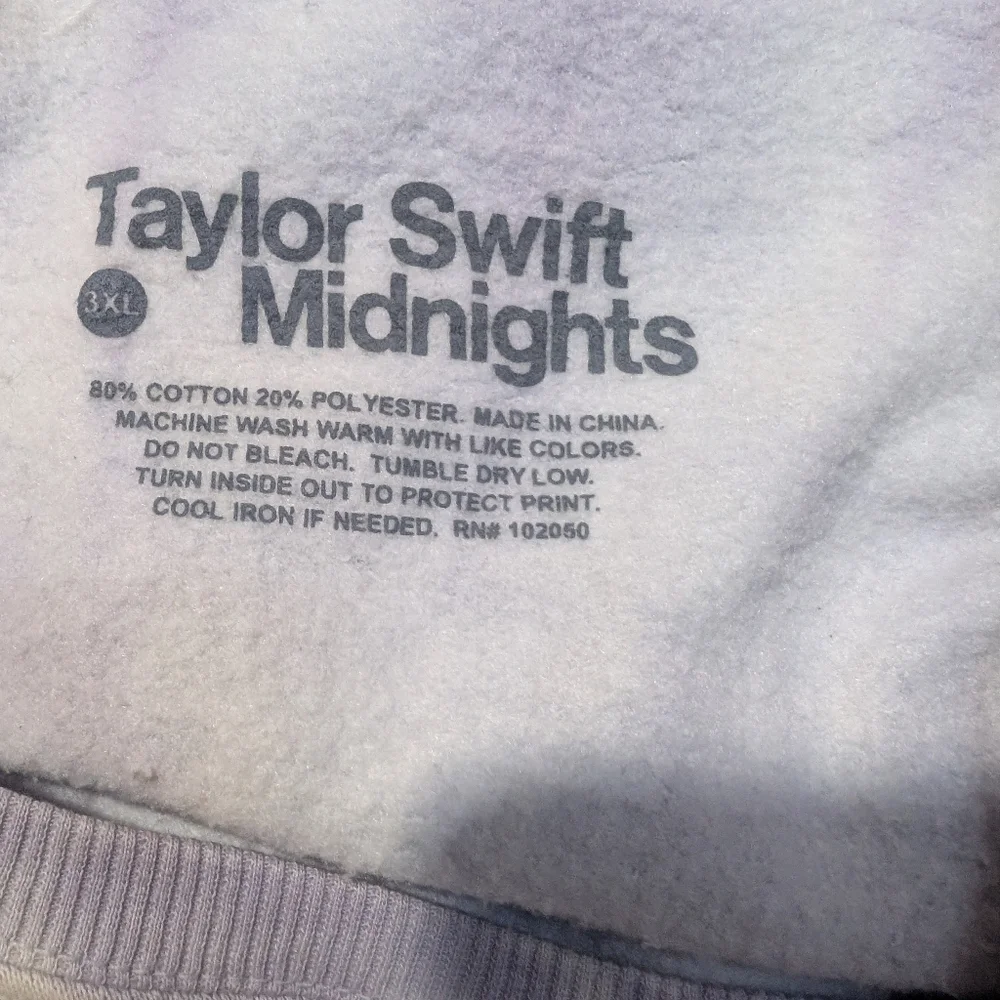 Taylor Swift Midnights Promo 3X Off Shoulder Crewneck Tie Dye Cozy Sweatshirt - Picture 6 of 13